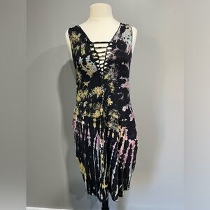 Blue gecko tie dye maxi dress